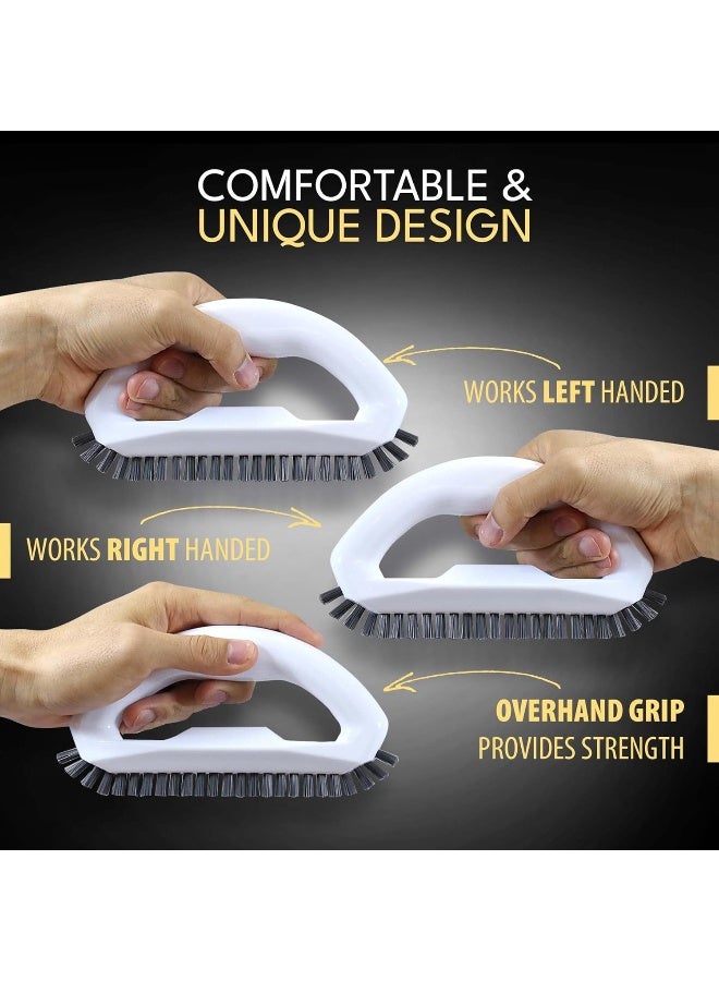 The Crown Choice Grout cleaner brushes with hard bristles angled - Image 4